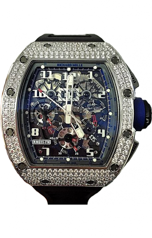 Review Richard Mille RM 011 WG Medium set Diamonds Replica watch